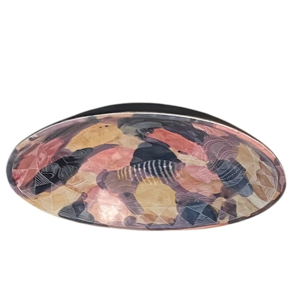 African Kenyan Stained & Etched d Soapstone Bowl - Picture 3 of 6